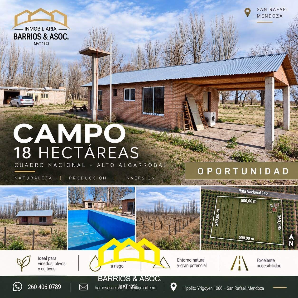 Campo en venta de 180000m2 ubicado en Cuadro Nacional - foto 1