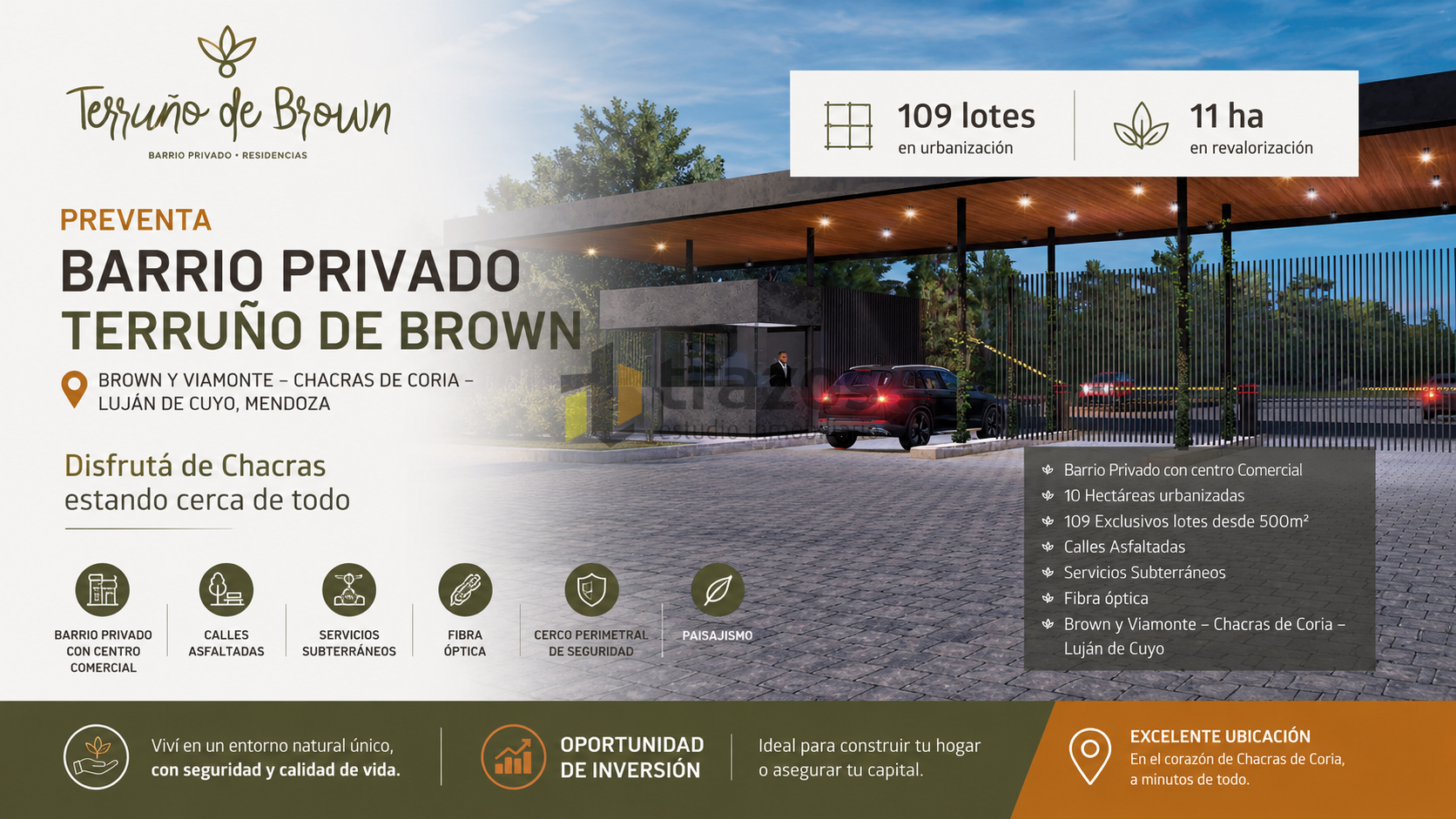 Lotes en Terruño de Brown | Barrio Privado – Chacras de Coria - foto 1